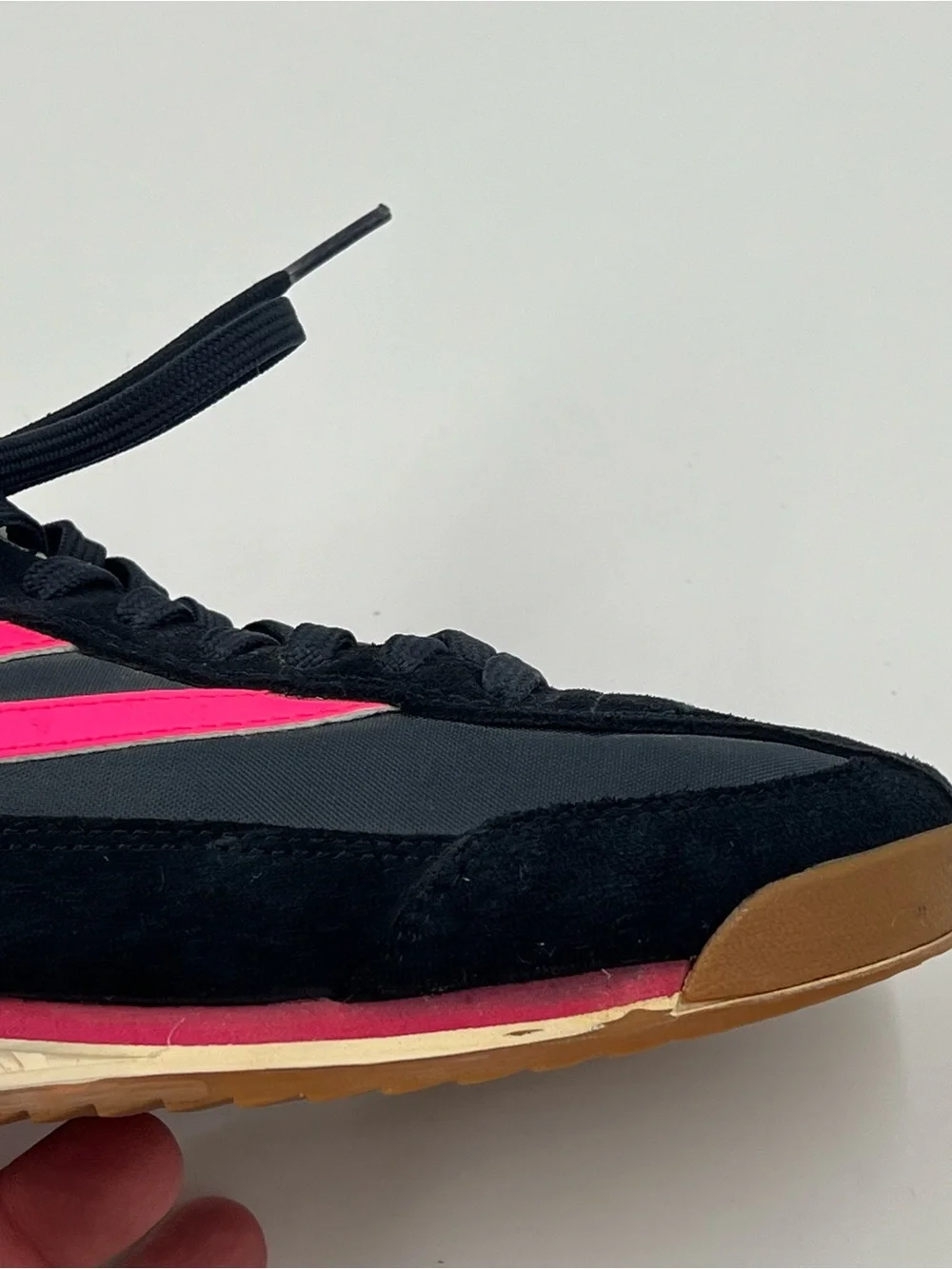 Tretorn Women’s Rawlins 2.0 Suede/Textile Sneakers Navy/Pink 6 Trainers
